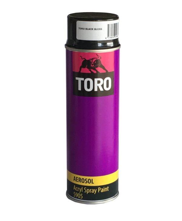 Краска Toro аэрозольная черная глянцевая 0.5l