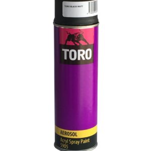 Краска Toro аэрозольная черная матовая 0.5l -013