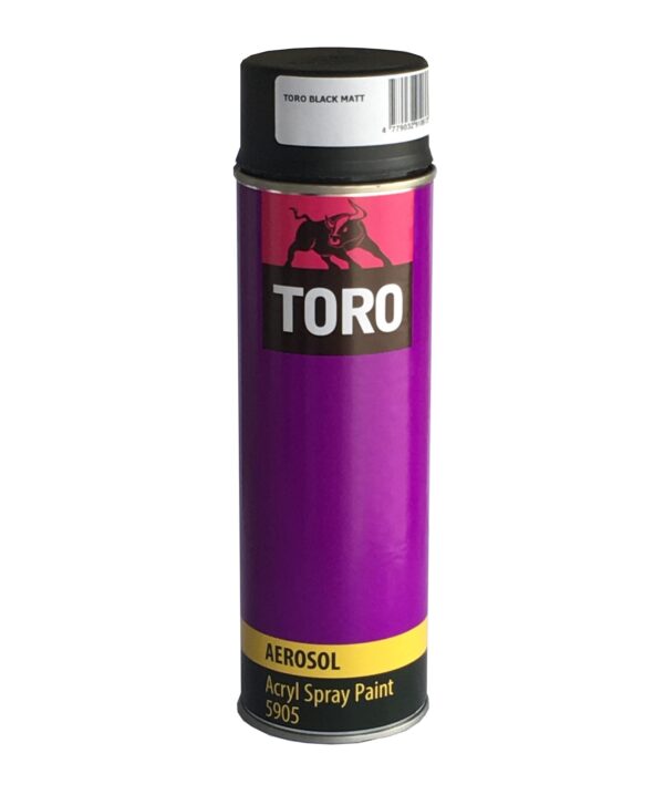 Краска Toro аэрозольная черная матовая 0.5l -013
