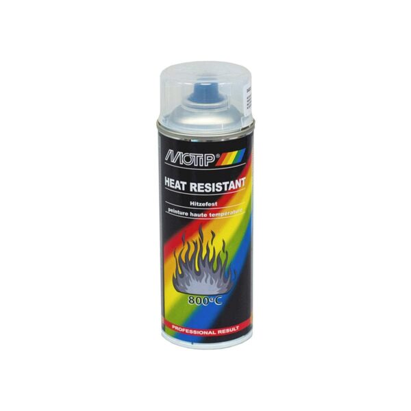 Лак термостойкий бесцветный Motip Heat Resistant аэрозоль 400 мл.