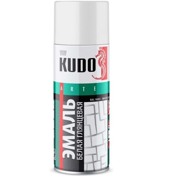 Эмаль глянцевая белая KUDO 9003 1001
