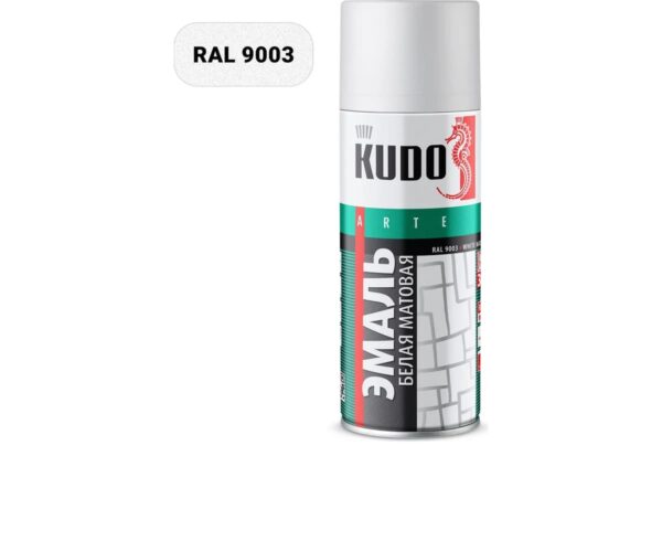 Эмаль матовая белая 1101 KUDO 9003