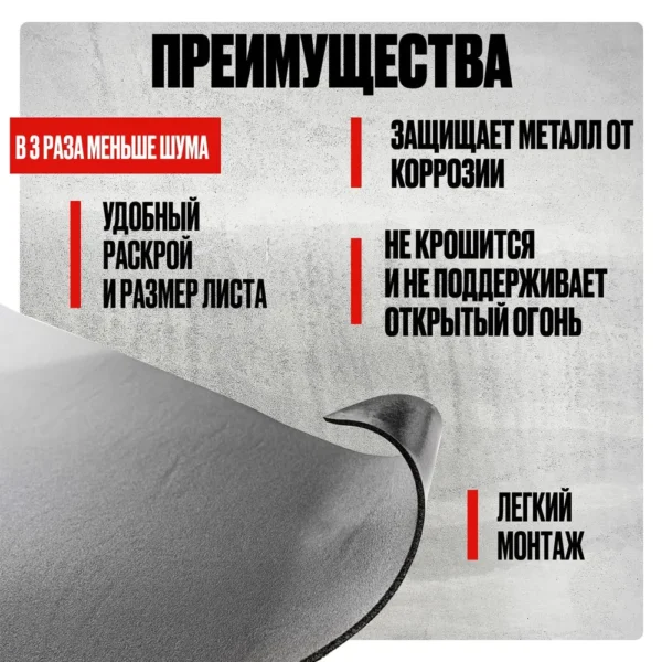 сплэн звукоизоляция в листах IZOLONTAPE 8мм 20штуп