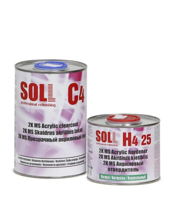 SOLL 2K MS акриловый лак C4 с отвердителем H4 normal