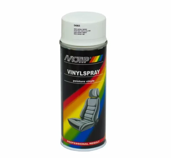 эмаль винил и кожа аэрозоль LEATHERSPRAY  кремово-белый 200ml 6шт/кор
